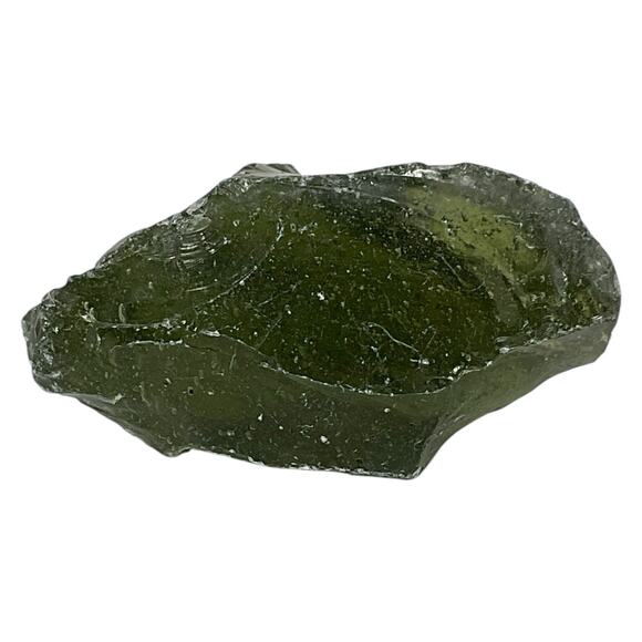 Army Green Translucent Art Glass Cullet Glowing Manganese Slag Glass #5GX84 - Picture 7 of 8